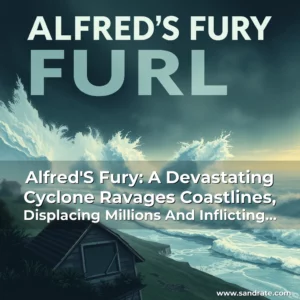 Artistic representation for Alfred'S Fury: A Devastating Cyclone Ravages Coastlines, Displacing Millions And Inflicting Billions In Damages!