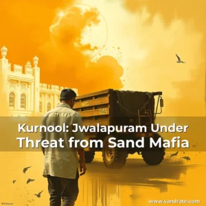 Artistic representation for Kurnool: Jwalapuram Under Threat from Sand Mafia