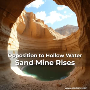 Artistic representation for Opposition to Hollow Water Sand Mine Rises