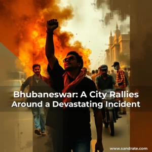 Artistic representation for Bhubaneswar: A City Rallies Around a Devastating Incident