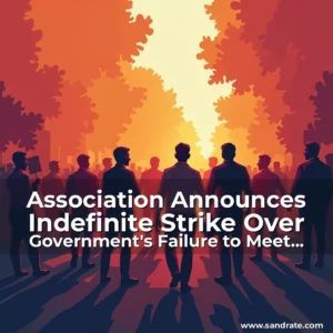 Artistic representation for Association Announces Indefinite Strike Over Government's Failure to Meet Demands