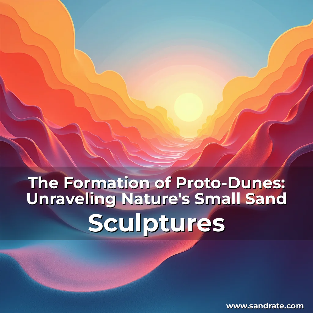 Artistic representation for The Formation of Proto-Dunes: Unraveling Nature's Small Sand Sculptures
