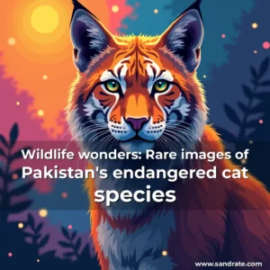 Artistic representation for Wildlife wonders: Rare images of Pakistan's endangered cat species