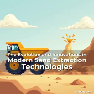 Artistic representation for The Evolution and Innovations in Modern Sand Extraction Technologies
