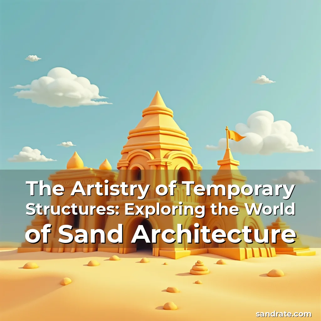 Artistic representation for The Artistry of Temporary Structures: Exploring the World of Sand Architecture