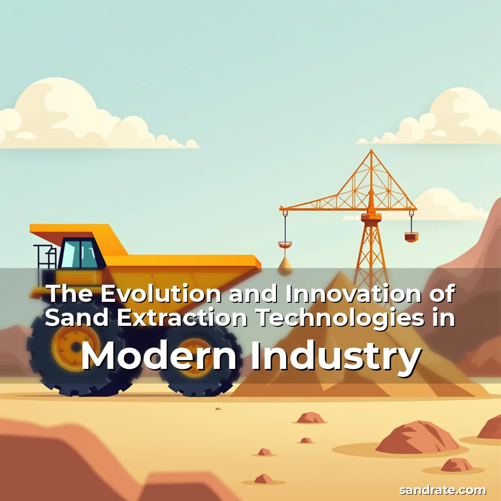 Artistic representation for The Evolution and Innovation of Sand Extraction Technologies in Modern Industry