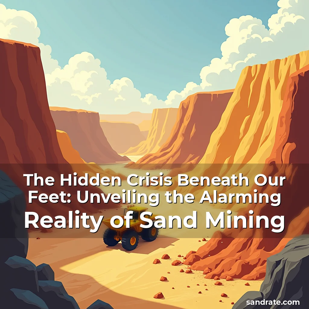Artistic representation for The Hidden Crisis Beneath Our Feet: Unveiling the Alarming Reality of Sand Mining