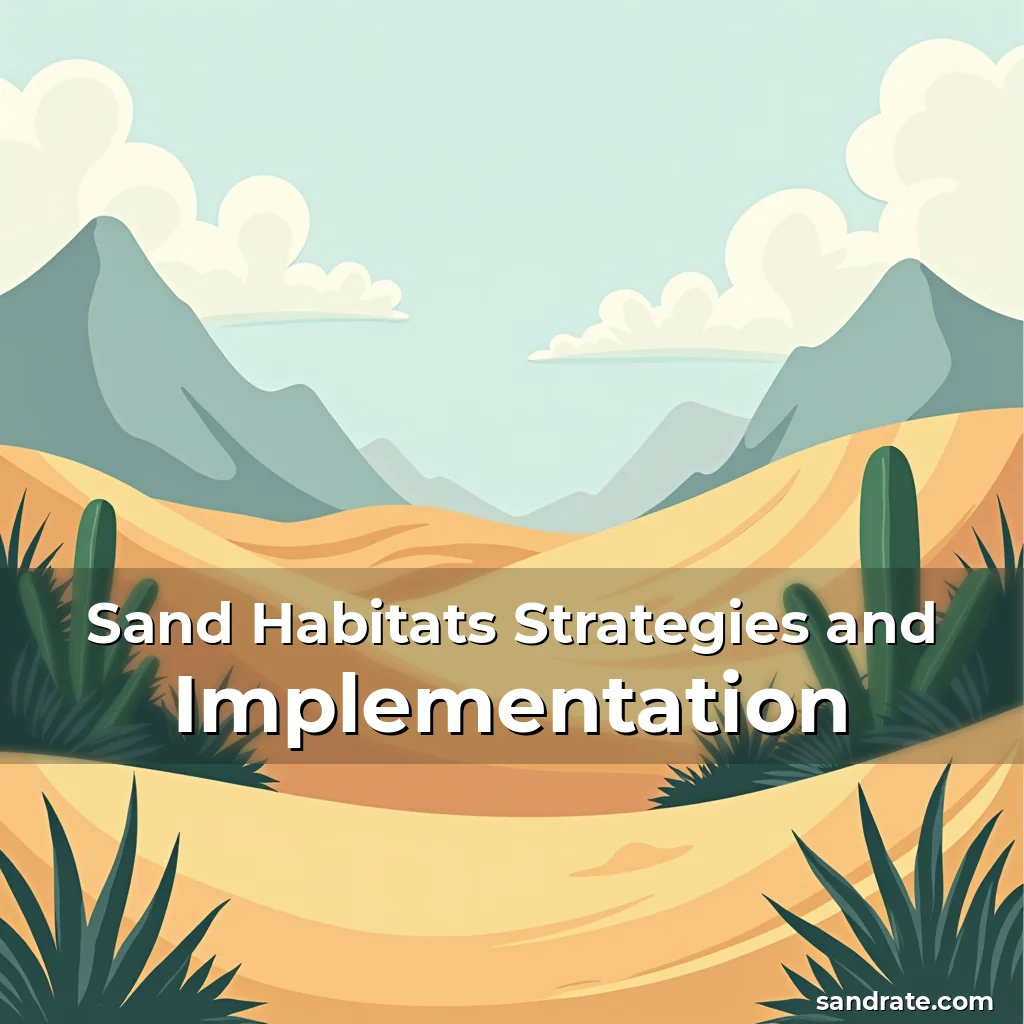 Artistic representation for Sand Habitats Strategies and Implementation
