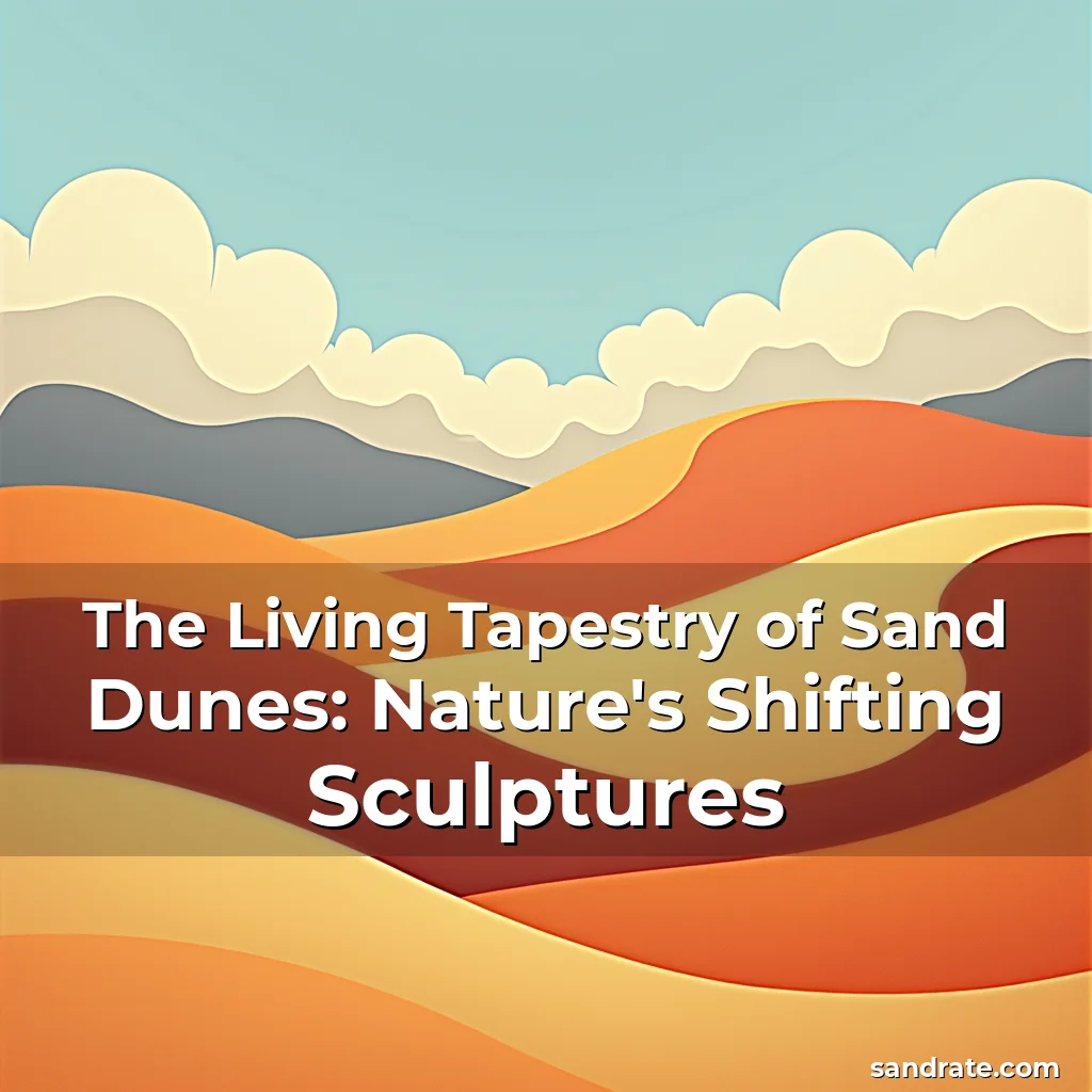 Artistic representation for The Living Tapestry of Sand Dunes: Nature's Shifting Sculptures
